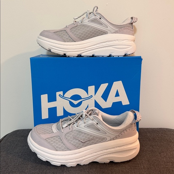 NWT Hoka Bondi B3LS Sneakers All Gender Size W8 / M7 Gray - Picture 8 of 13